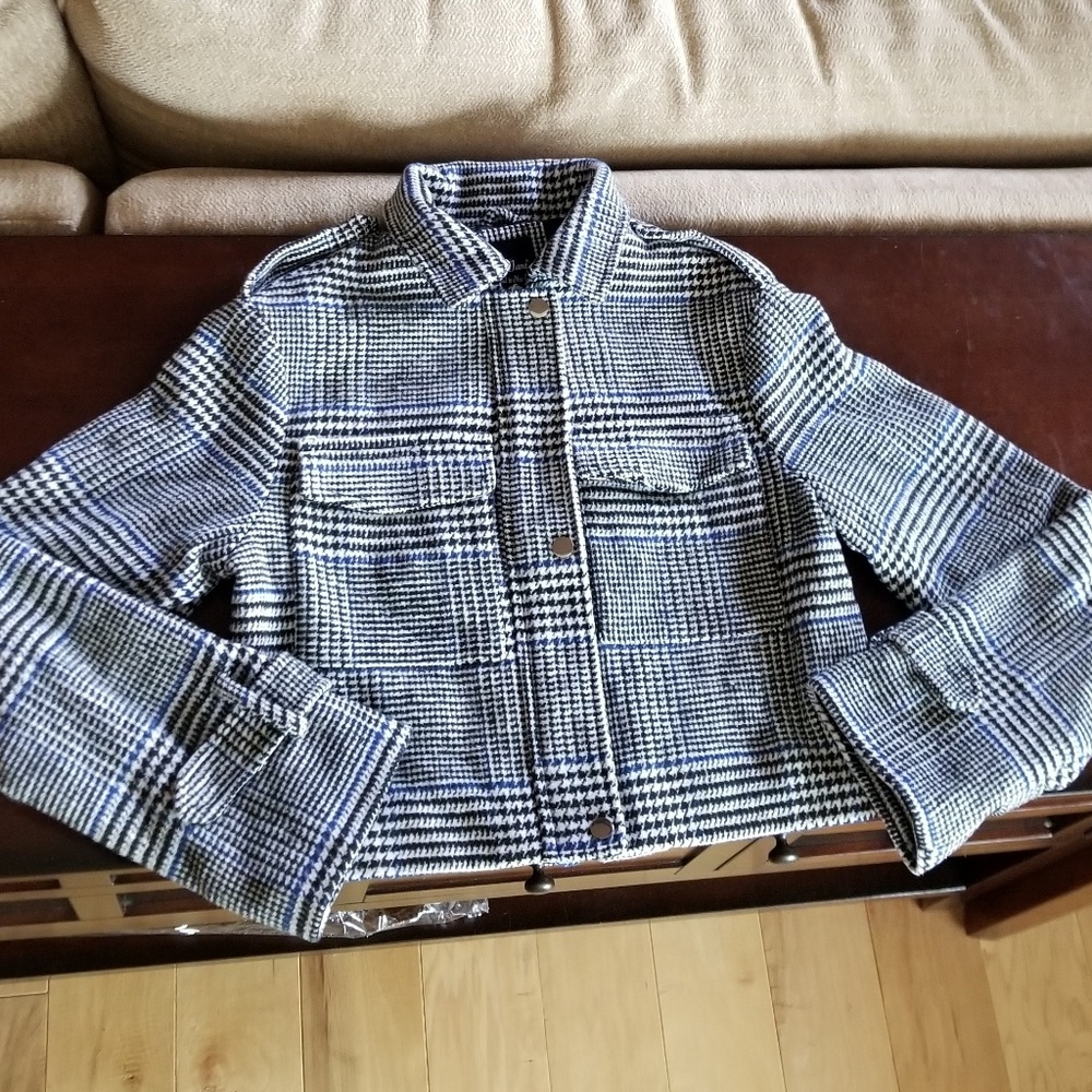 Peacoat Jacket Moto Me Jane Plaid